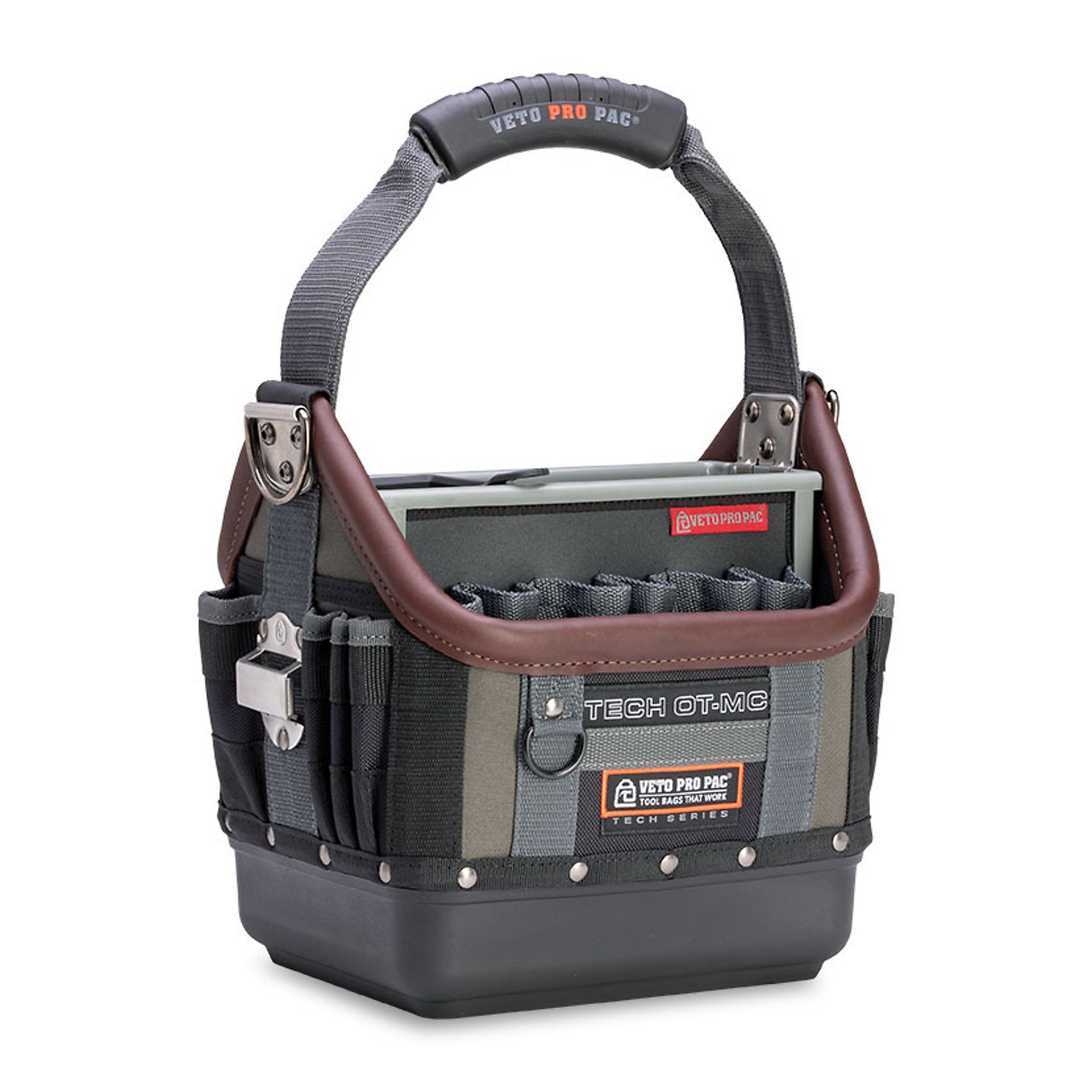 Veto Pro Pac Compact Open Top Tech Tool Bag — Internal Plastic Box, Customizable Insert, Model# Tech OT-MC